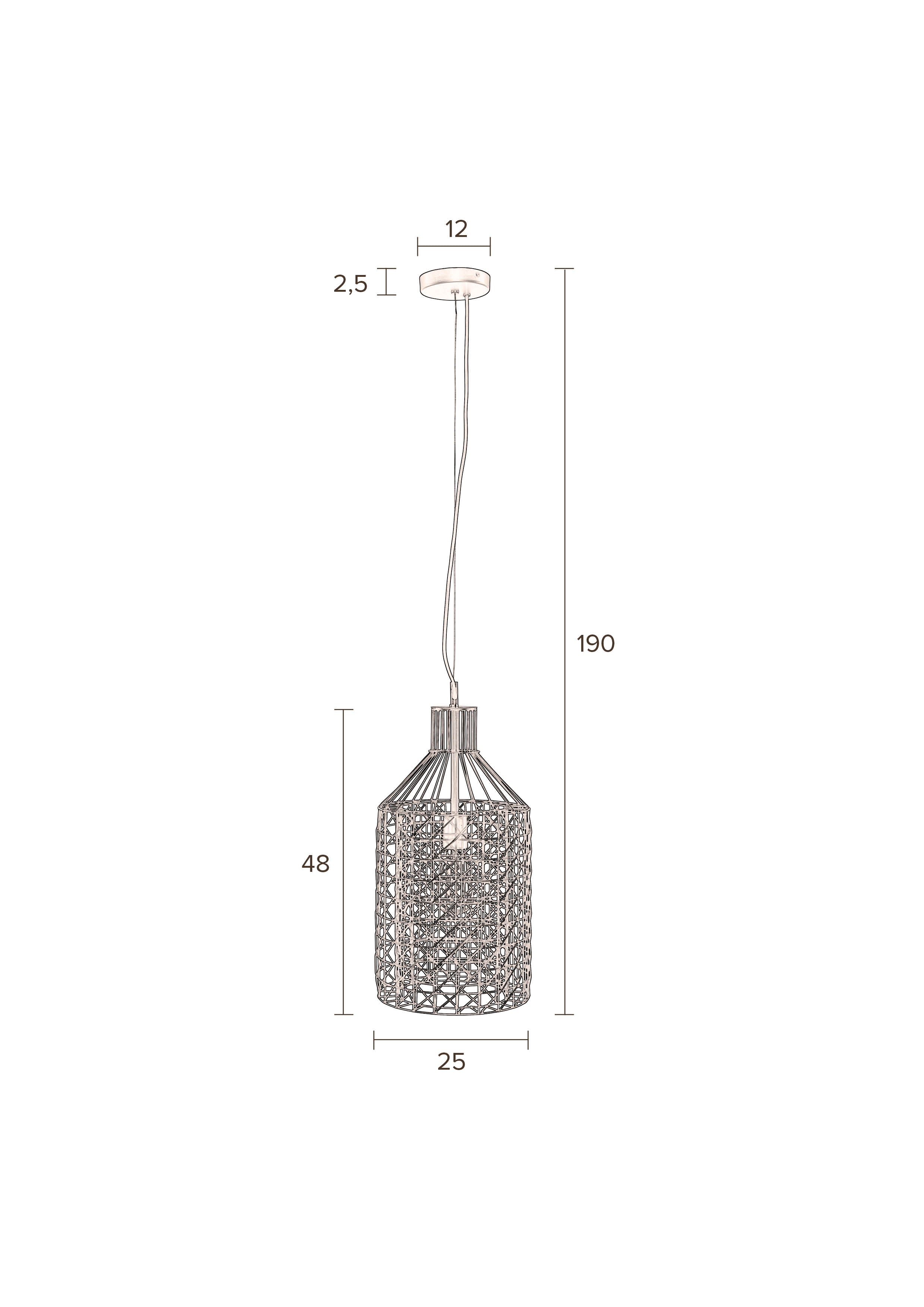 Jim Haute - Pendant Lamp - Iron - Black/Silver