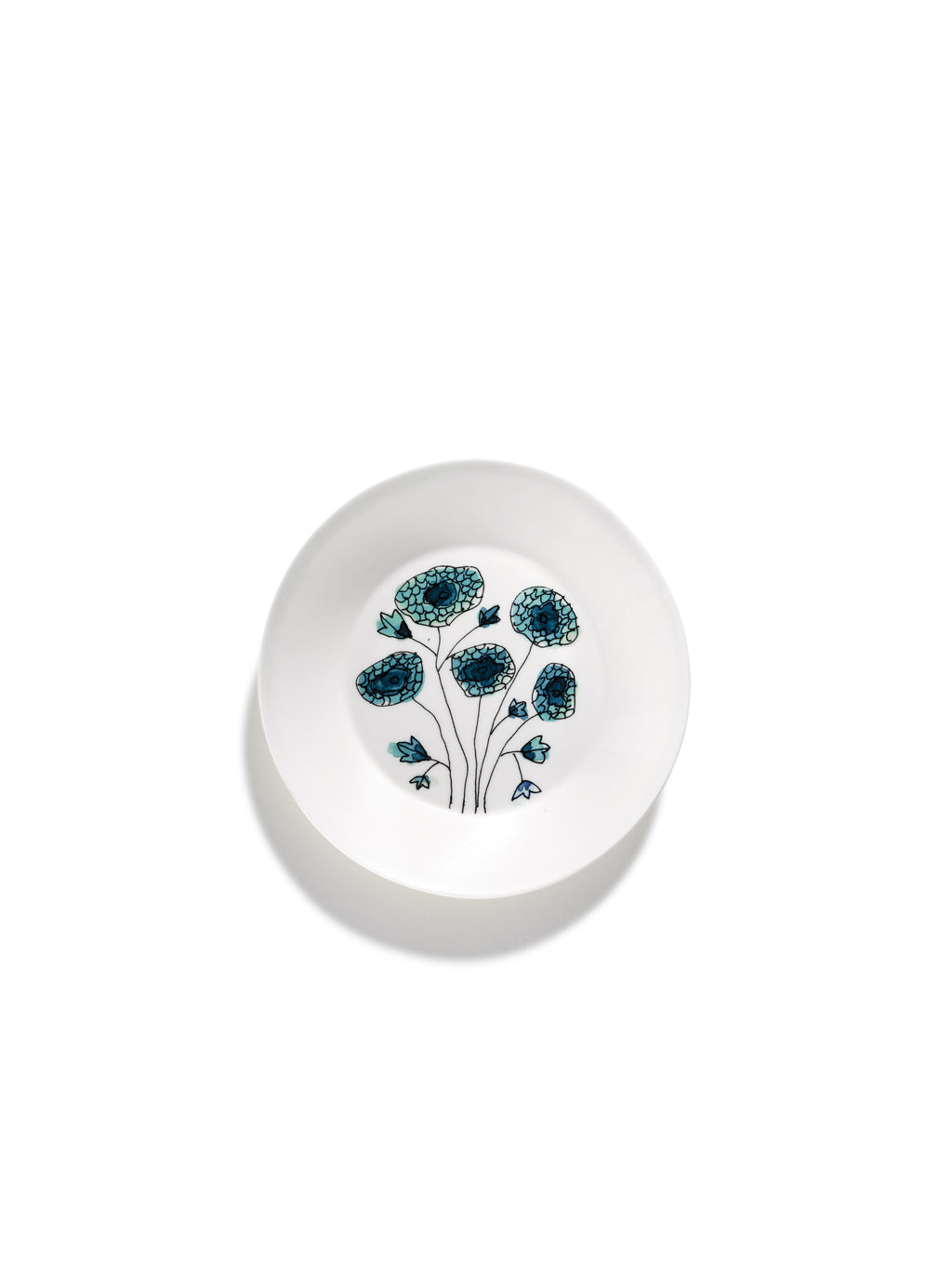 Midnight Flowers - Lot De 2 Assiettes Creuses - S - Porcelaine Bone China - Anemone Vaniglia