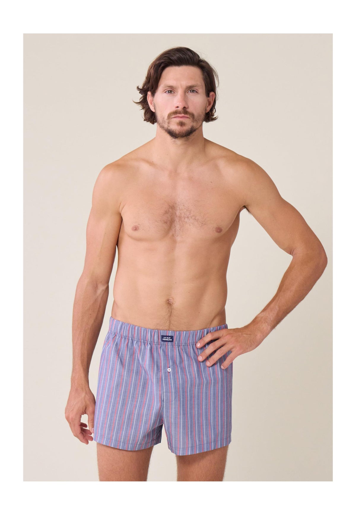 Jacques Tricolour Striped Cotton Boxer Shorts