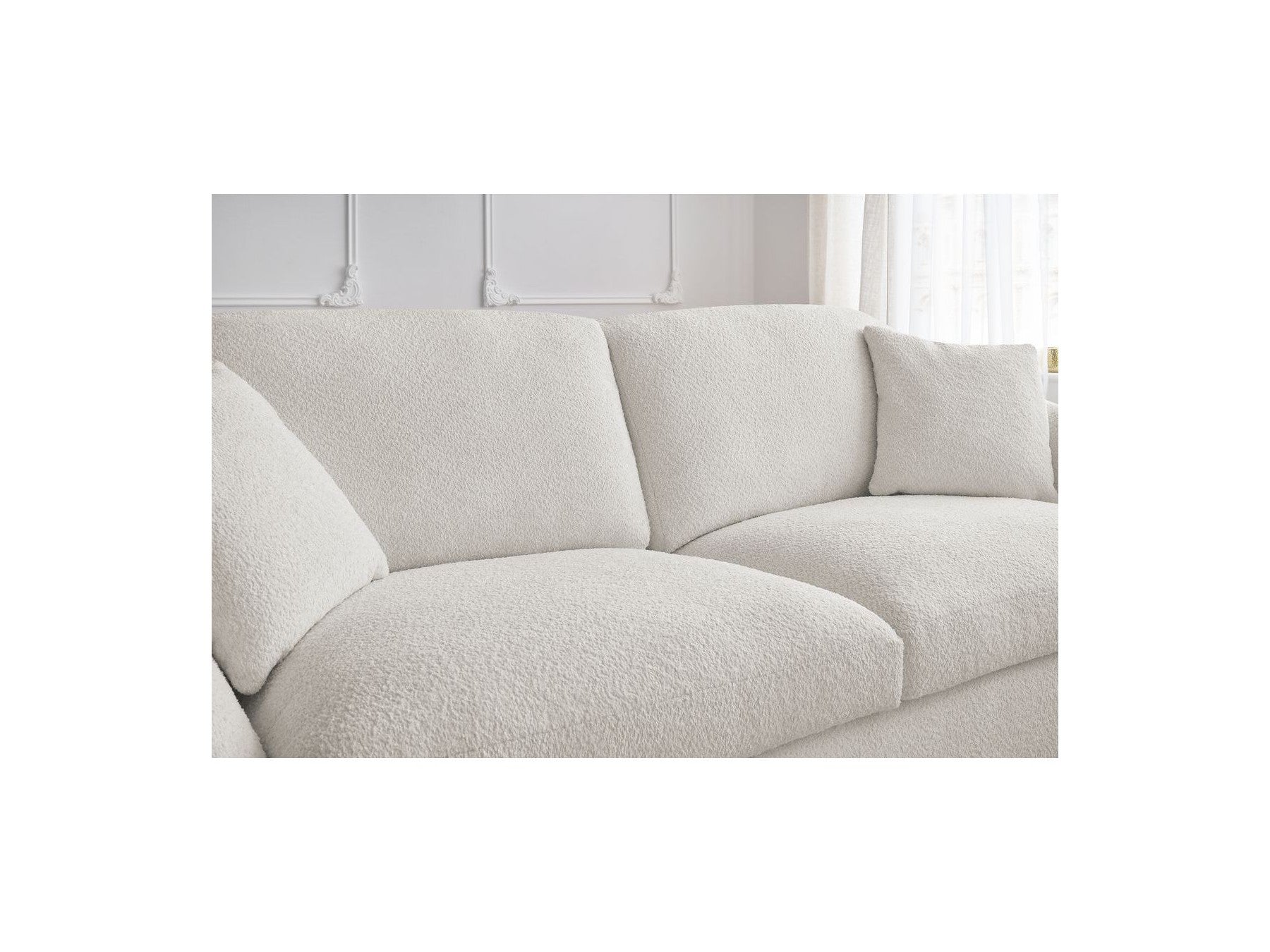 Cezanne - Straight Sofa Bed with Express Opening - Bouclé Fabric
