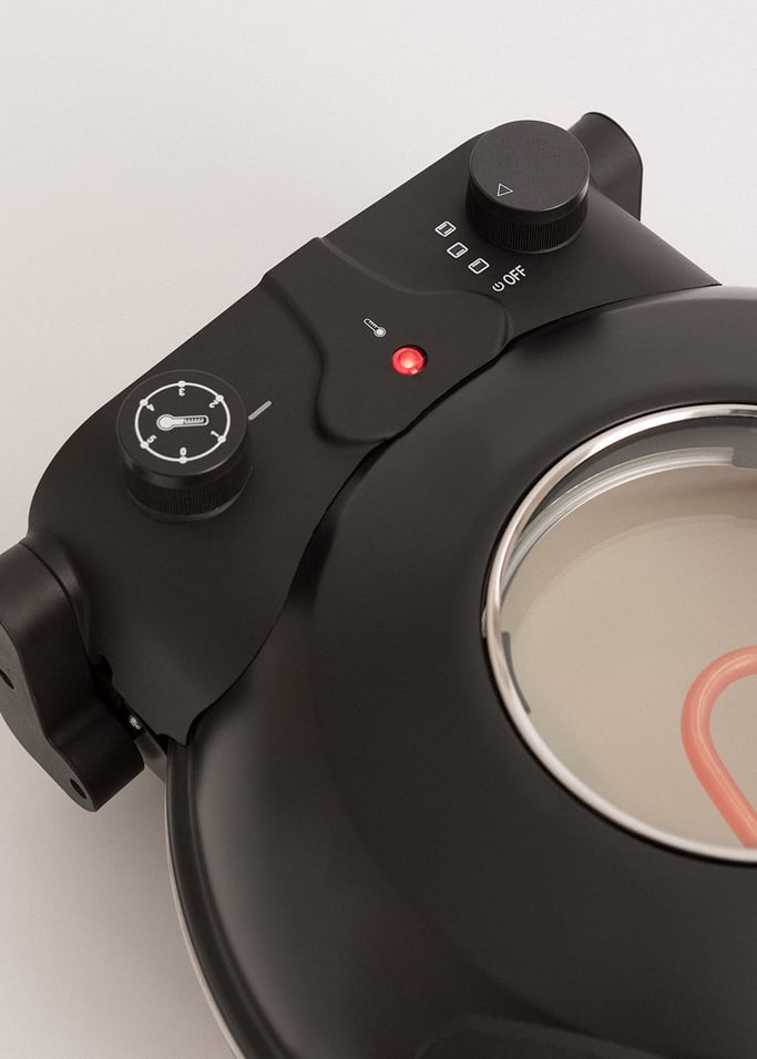 Pizza Maker - Horno de pizza eléctrico con piedra refractaria - Negro