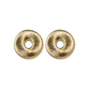 Boho Gold Silver Earring featuring intricate metallic thread design with a refined circular silhouette.