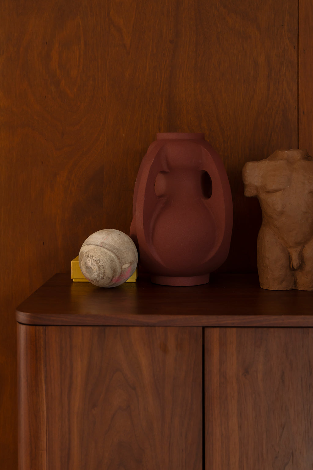 Thiago M - Vase - Aluminum - Terracotta Red