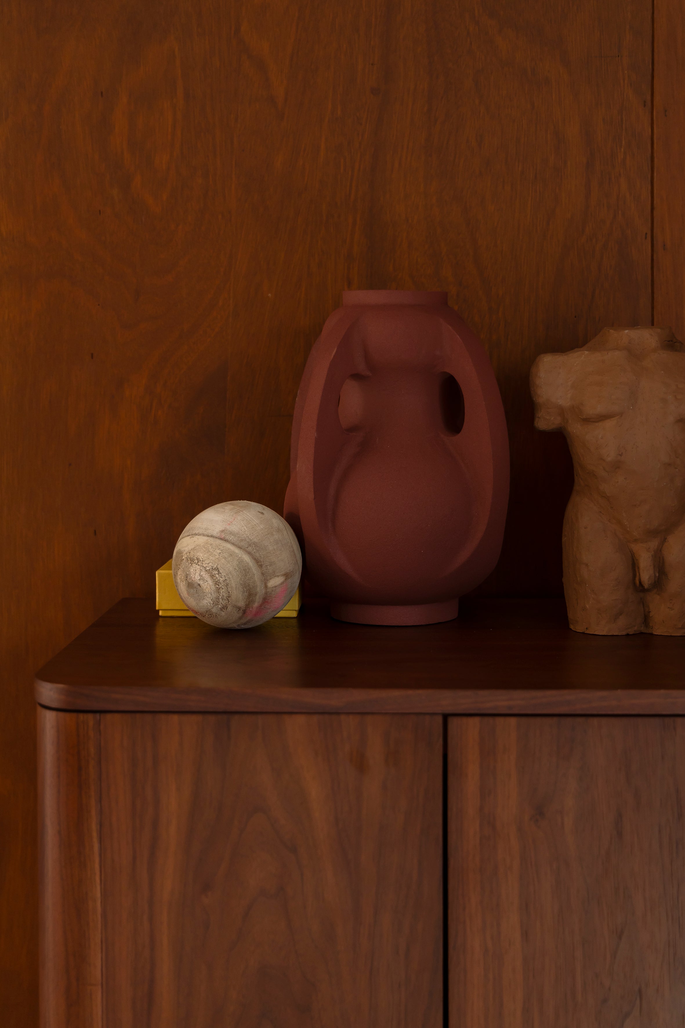 Thiago M - Vase - Aluminum - Terracotta Red