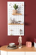 Bundy Pegboard - Shelf - Solid Bamboo - White