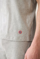 T-Shirt Homme Gris À Manches Courtes En Coton - Formidable Gris