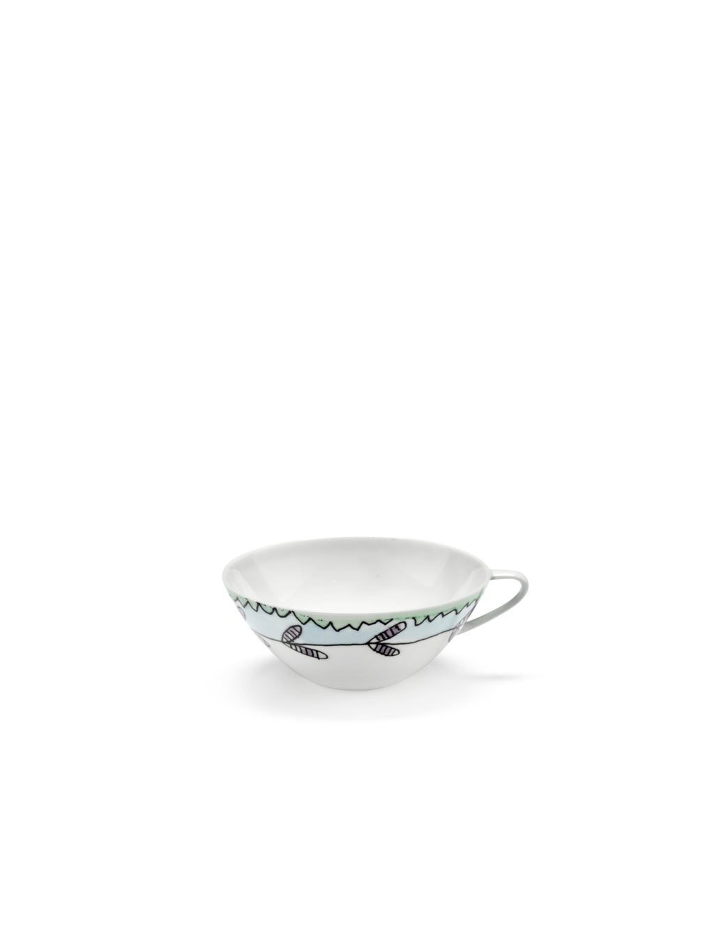 Midnight Flowers - Lot De 2 Tasses À Café Basses - Porcelaine Bone China - Blossom Milk