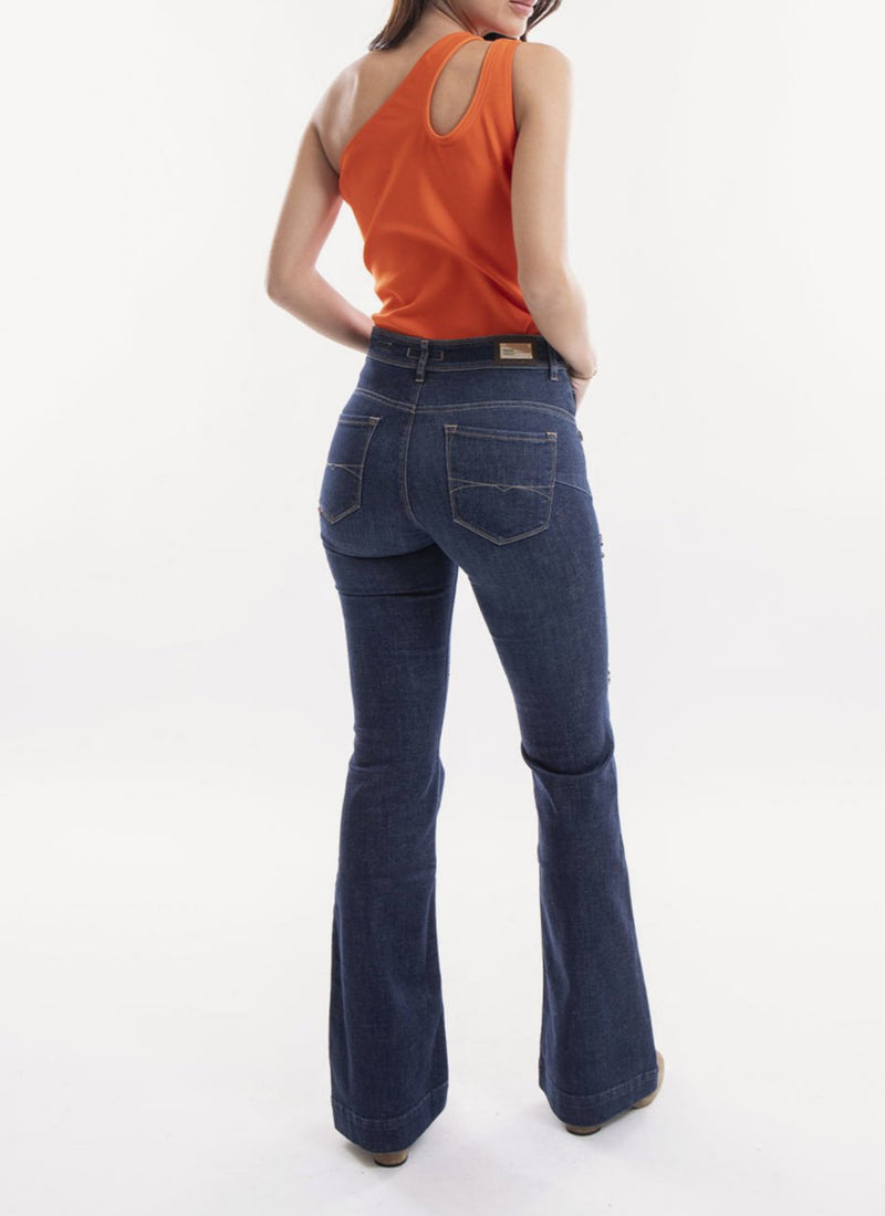 Salsa - Jean À Ornements - Dark Wash - Femme