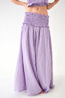Lea Cuadros Gingham Skirt Lavender