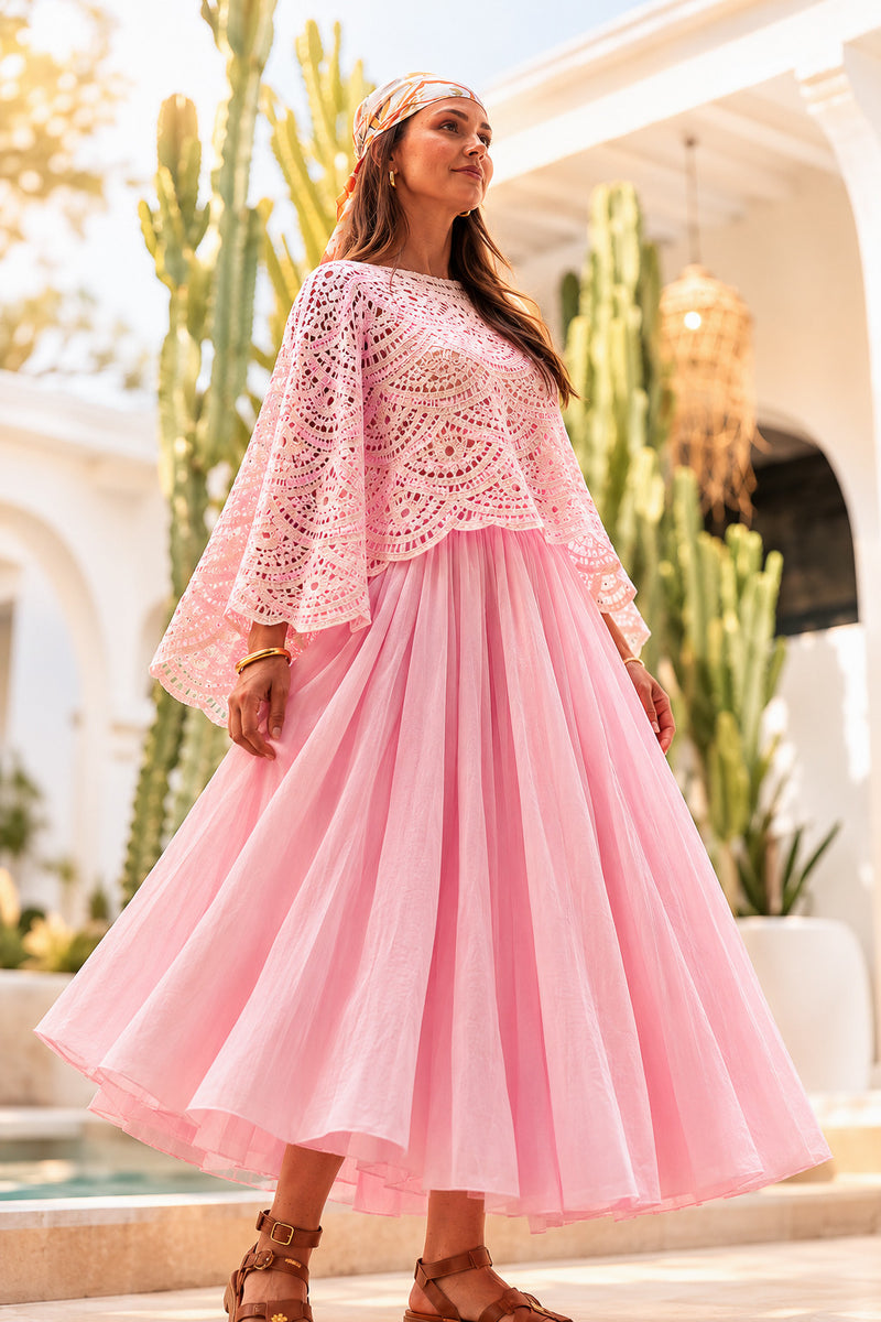 FANNIE Rose - Jupe Longue