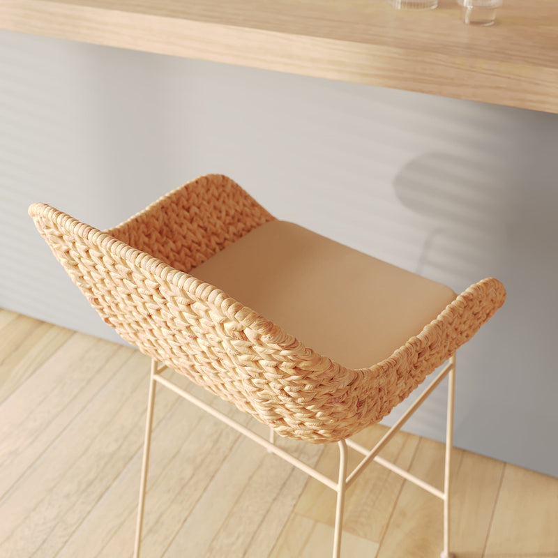 Lot de 2 chaises pour îlot central 66 cm Faro en matière naturelle