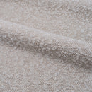 Fauteuil Naya en tissu bouclé blanc