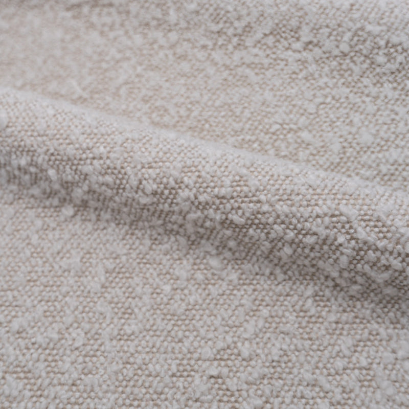 Fauteuil Naya en tissu bouclé blanc