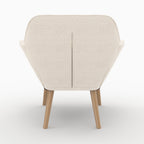 Simba - White Bouclé Fabric Armchair