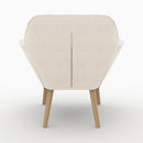 Fauteuil Simba en tissu bouclé blanc
