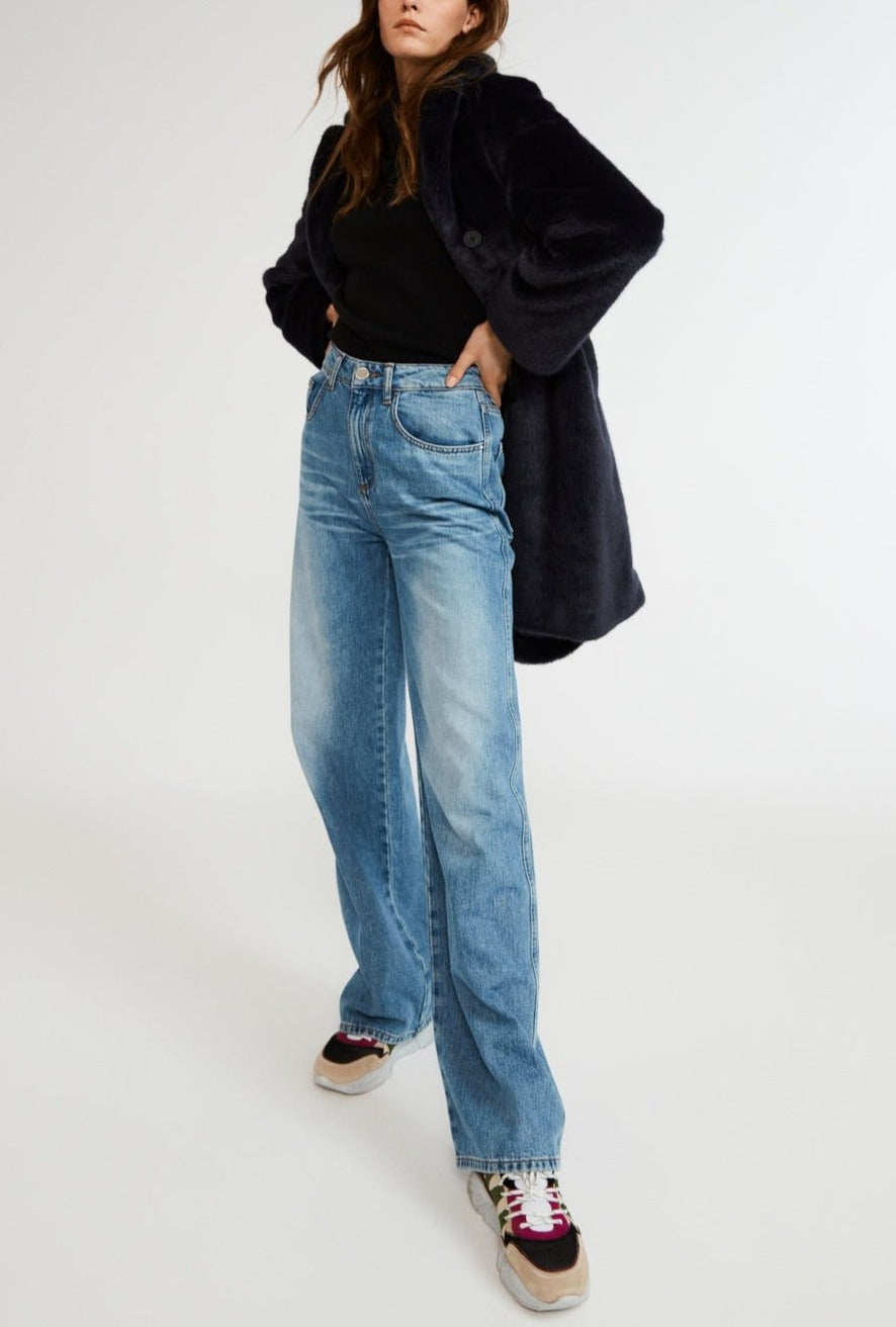 Claudie Pierlot - Fausse Fourrure Frida - Marine
