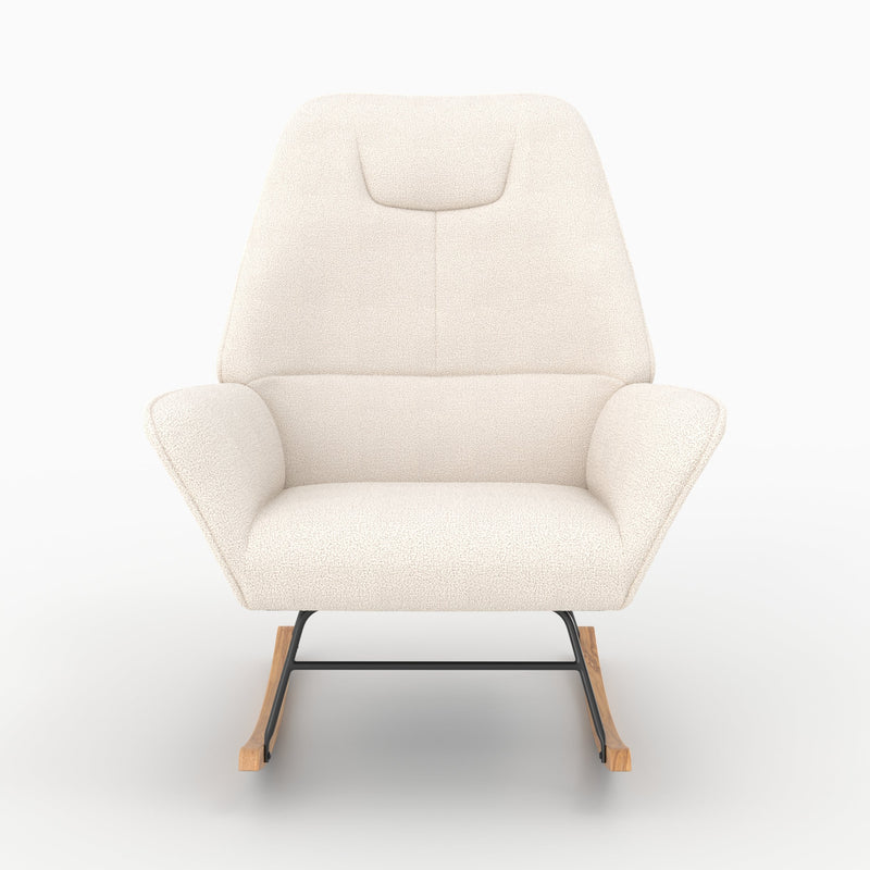fauteuil balancelle confort shaun blanc boucle
