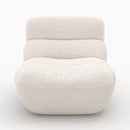 Fauteuil Teddy en tissu bouclé blanc