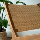 Fauteuil Kilka en teck et tressage chevron