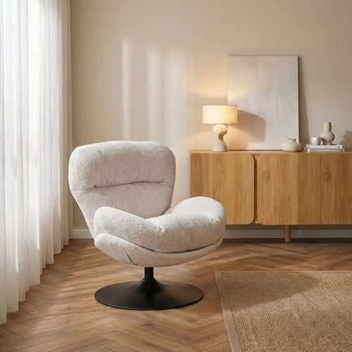 Ceres - Fauteuil Rotatif 1 Place - Tissu Beige