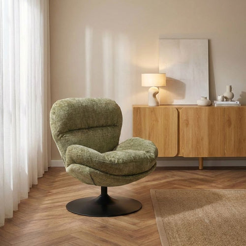 Ceres - Sillón giratorio 1 plaza - Tela verde