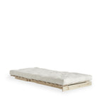 Roots - Sofa Bed - Natural Wood and Fabric - Ecru