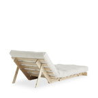 Roots - Sofa Bed - Natural Wood and Fabric - Ecru
