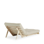Roots - Fauteuil Convertible - Bois Naturel Et Tissu - Beige