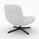 Fauteuil Elvis pivotant en tissu bouclé gris chiné