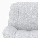Fauteuil Elvis pivotant en tissu bouclé gris chiné