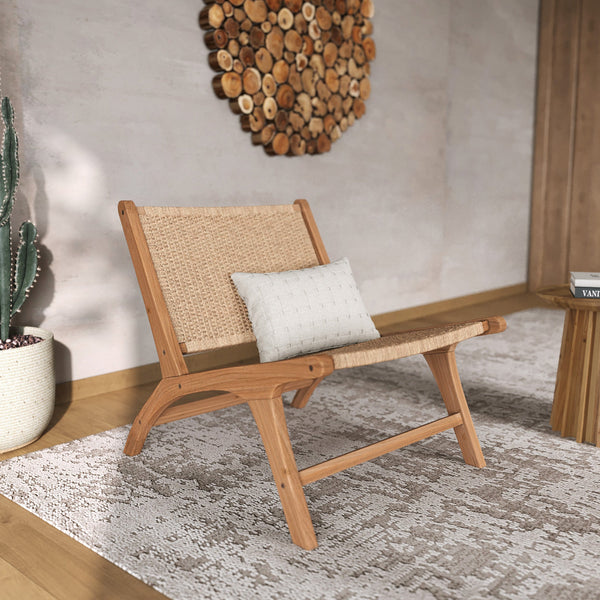 Kilka - Armchair In Teak Wood And Loom Cordage