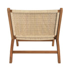 Kilka - Fauteuil En Bois De Teck Et Tressage Vannerie En Rotin