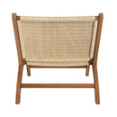 Fauteuil Kilka en teck et tressage vannerie