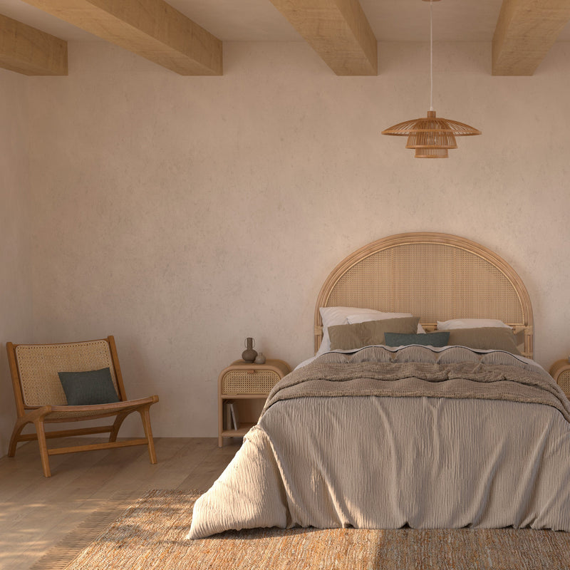 fauteuil en bois tressage cannage rotin kilka