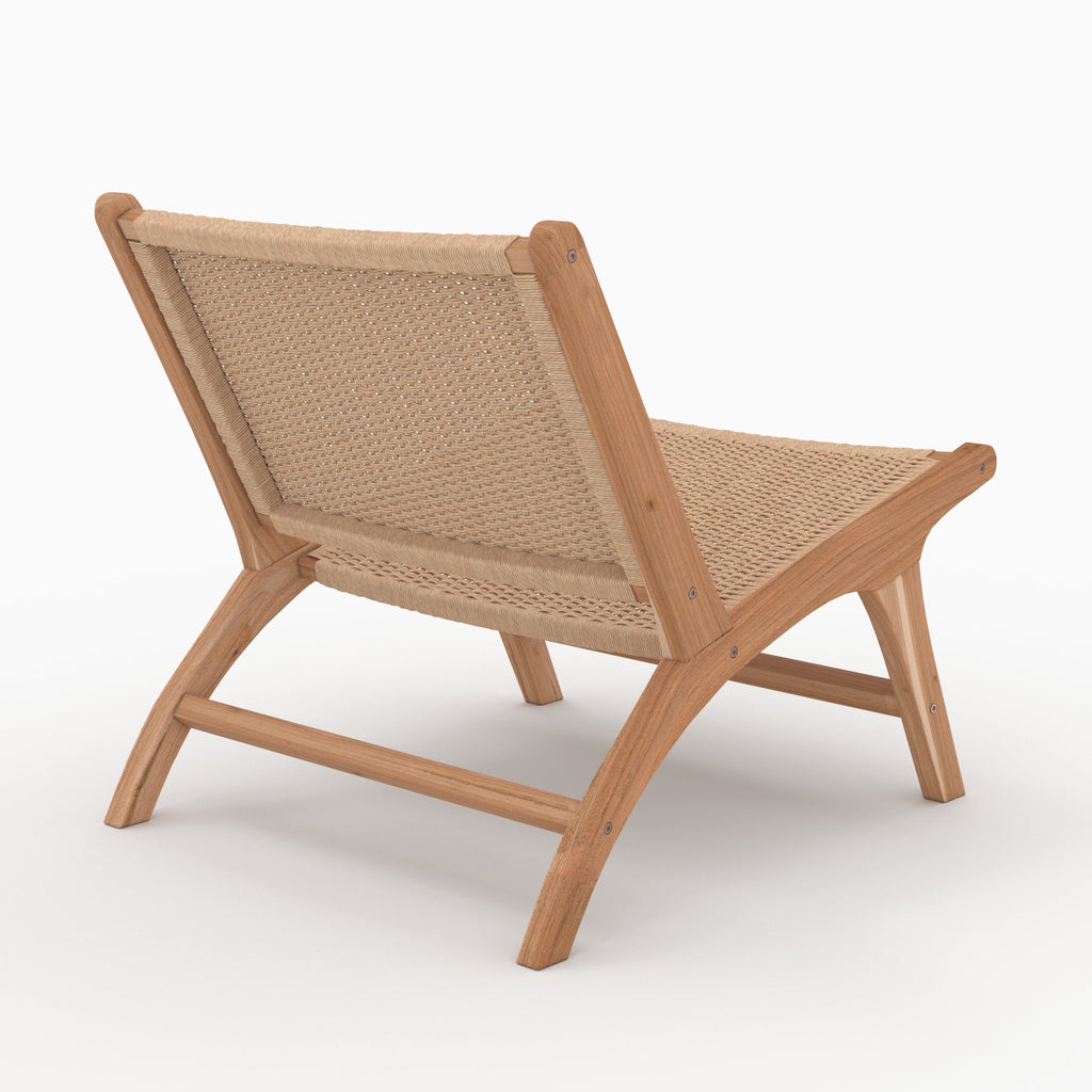Kilka - Fauteuil En Bois De Teck Et Cordage En Loom