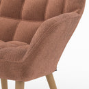 Fauteuil Simba en tissu rouge ancien