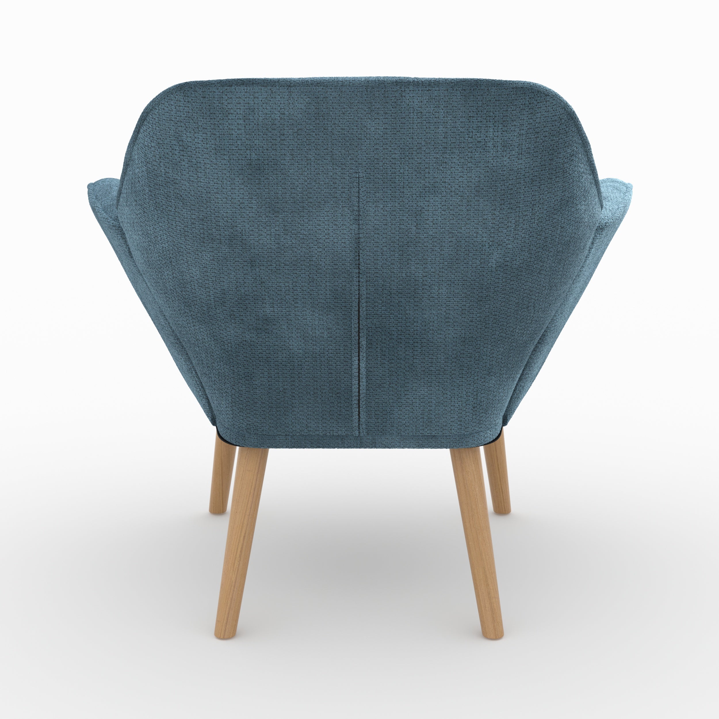 Simba - Sillón De Tela Azul Y Patas De Madera