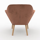 Fauteuil Simba en tissu rouge ancien