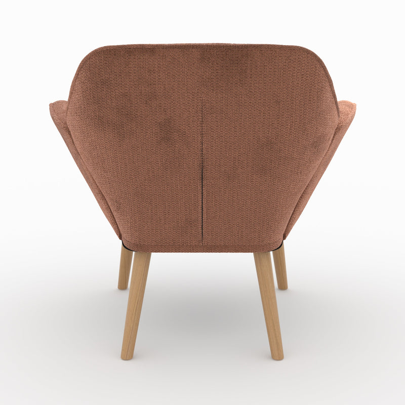 Fauteuil Simba en tissu rouge ancien