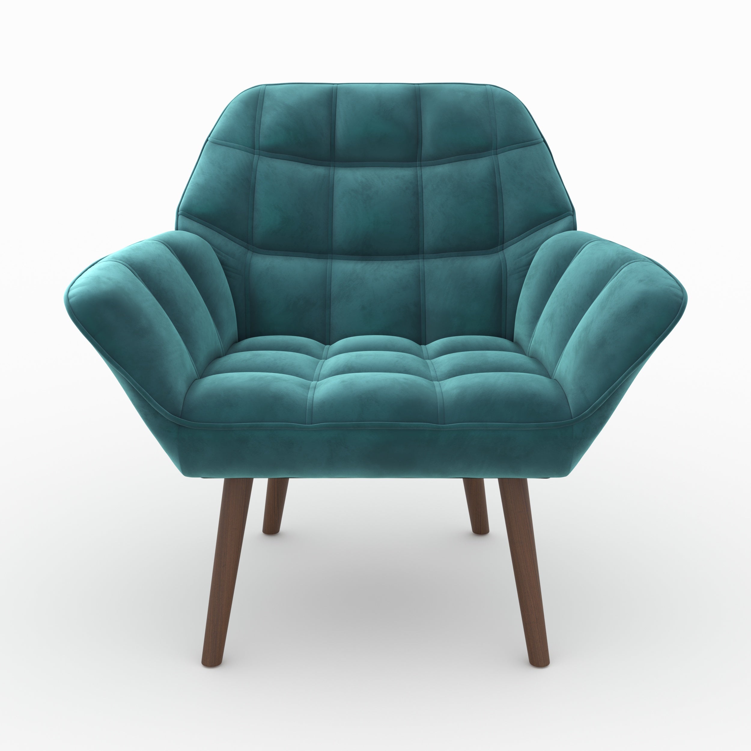 Simba - Duck Blue Velvet Armchair