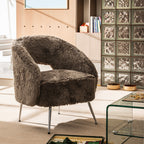 Verno - Faux Fur Armchair - Taupe