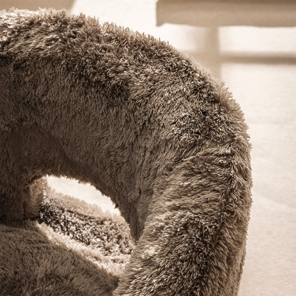 Verno - Faux Fur Armchair - Taupe