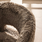 Verno - Faux Fur Armchair - Taupe