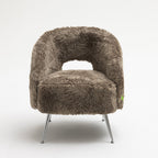 Verno - Faux Fur Armchair - Taupe
