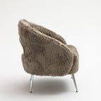 Verno - Faux Fur Armchair - Taupe
