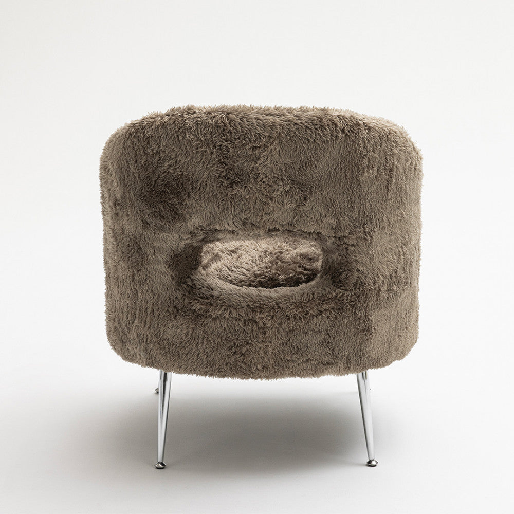 Verno - Faux Fur Armchair - Taupe