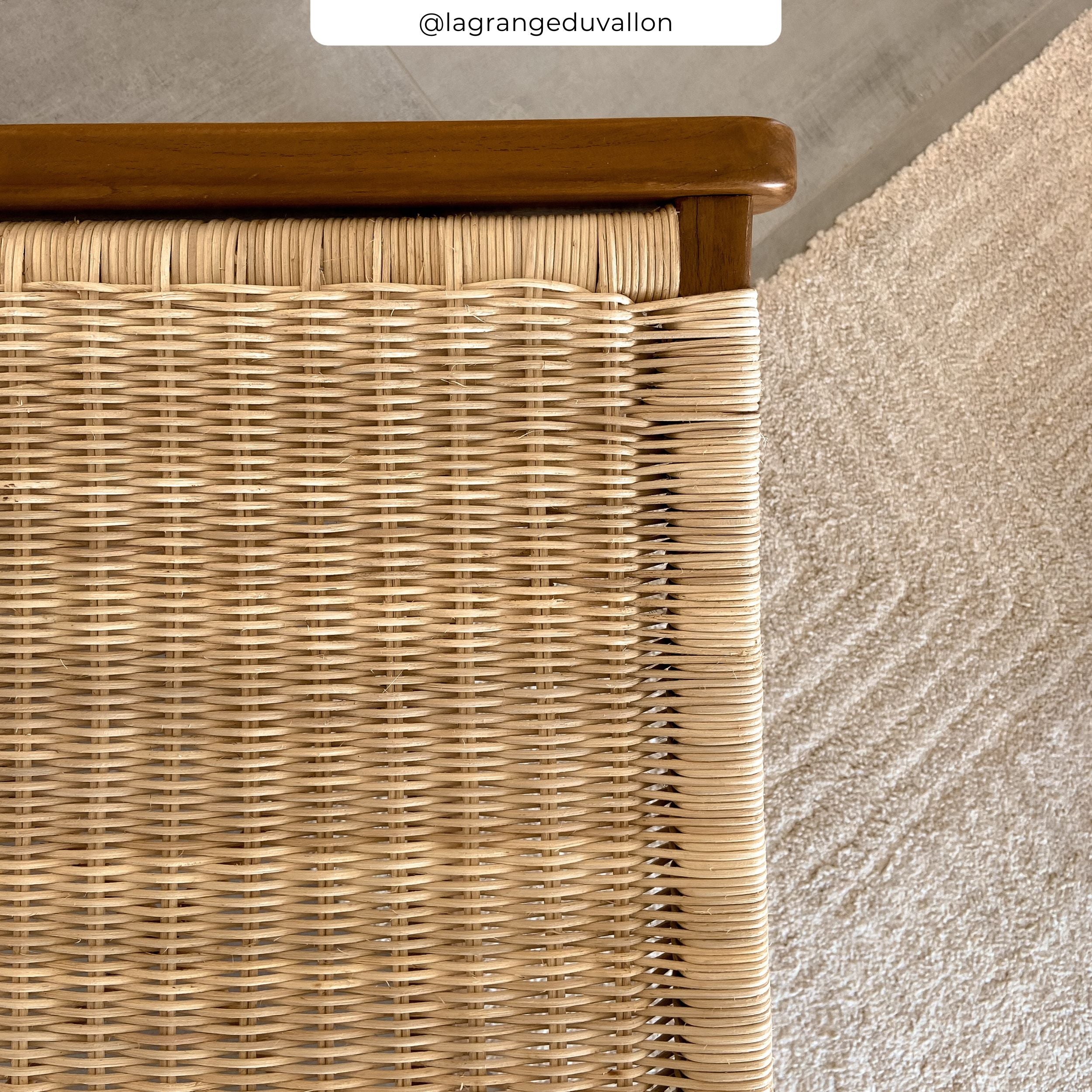 Kilka - Fauteuil En Bois De Teck Et Tressage Vannerie En Rotin