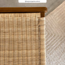 Fauteuil Kilka en teck et tressage vannerie