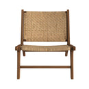 Fauteuil Kilka en teck et tressage chevron