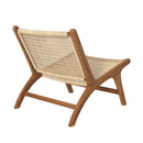 Fauteuil Kilka en teck et tressage vannerie